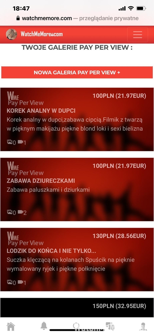 Zdjęcie z posta Nimfomanka3000: Zapraszam do nowych gorących galerii jak również na priv Chwilowo przeceniony abonament (3/6)