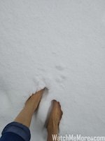 Zdjęcie z posta AnnaPerv: Stópki w śniegu, nieogolone...... wiecej dla abonentów...... (1/3)