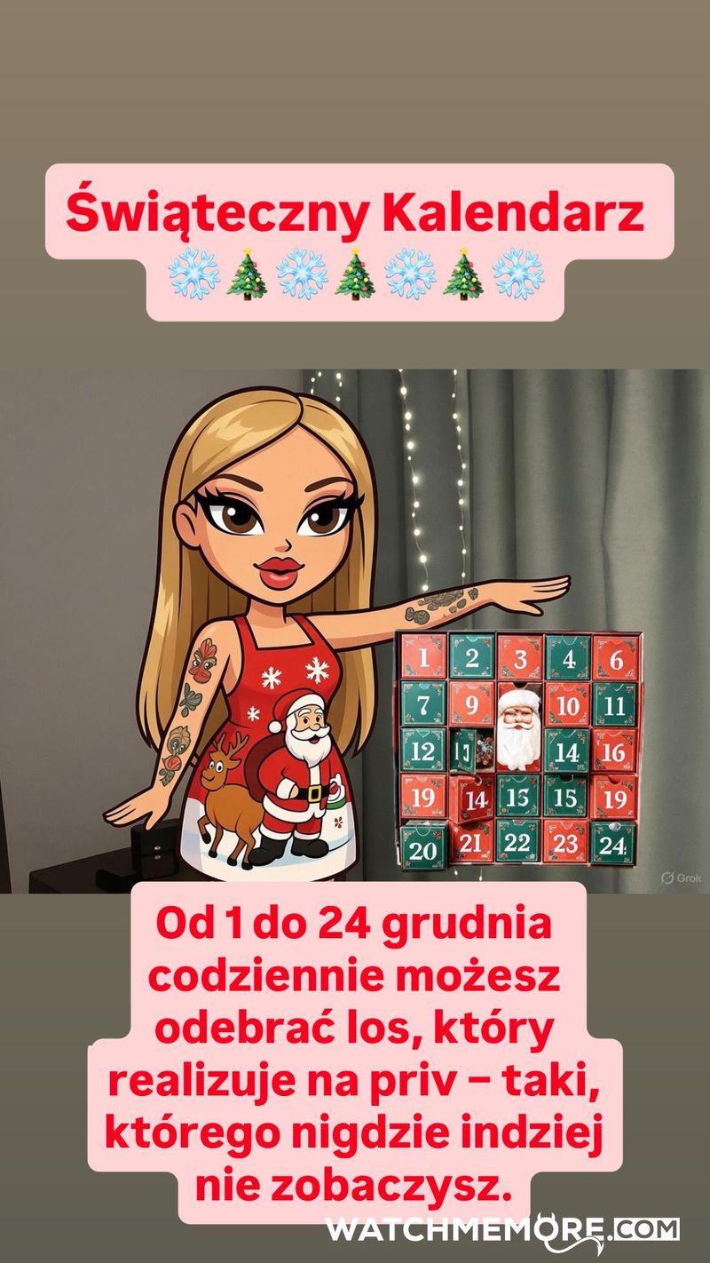 Zdjęcie z posta OliviaBayLive: DZIEŃ 11 Mój prywatny Kalendarz 2025 – 24 dni prezentów tylko dla Ciebie! W tym roku grudzień będzie naprawdę gorący. Od 1 do 24 grudnia…