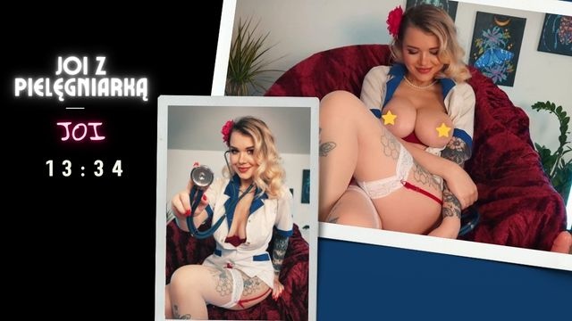 Okładka galerii: JOI z pielęgniarką, Instrukcje masturbacji, zadania, Hiszpan, palcówka