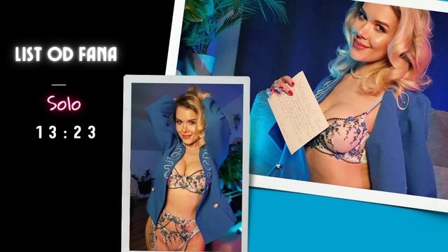 Okładka galerii: List od fana, masturbacja, squirt, orgazm